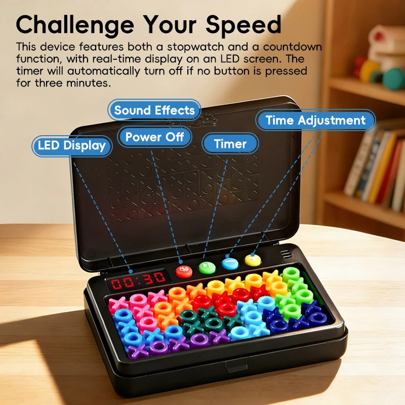 Board Game Quarto - KNYYSECQ Smart XO Puzzle Children's Puzzle