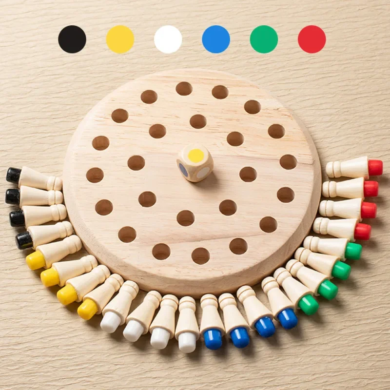 Board Game Quarto - 1PC Wooden Memory Match Stick Chess