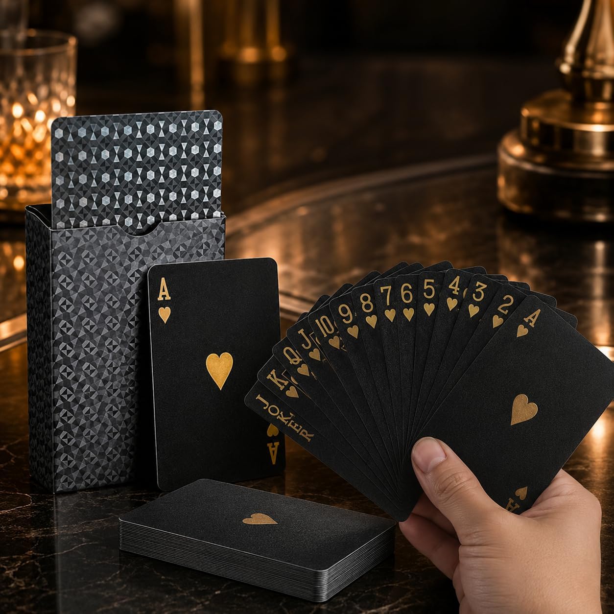 Waterproof Black Gold Playing  - đánh giá và giá Cooperative Card Game