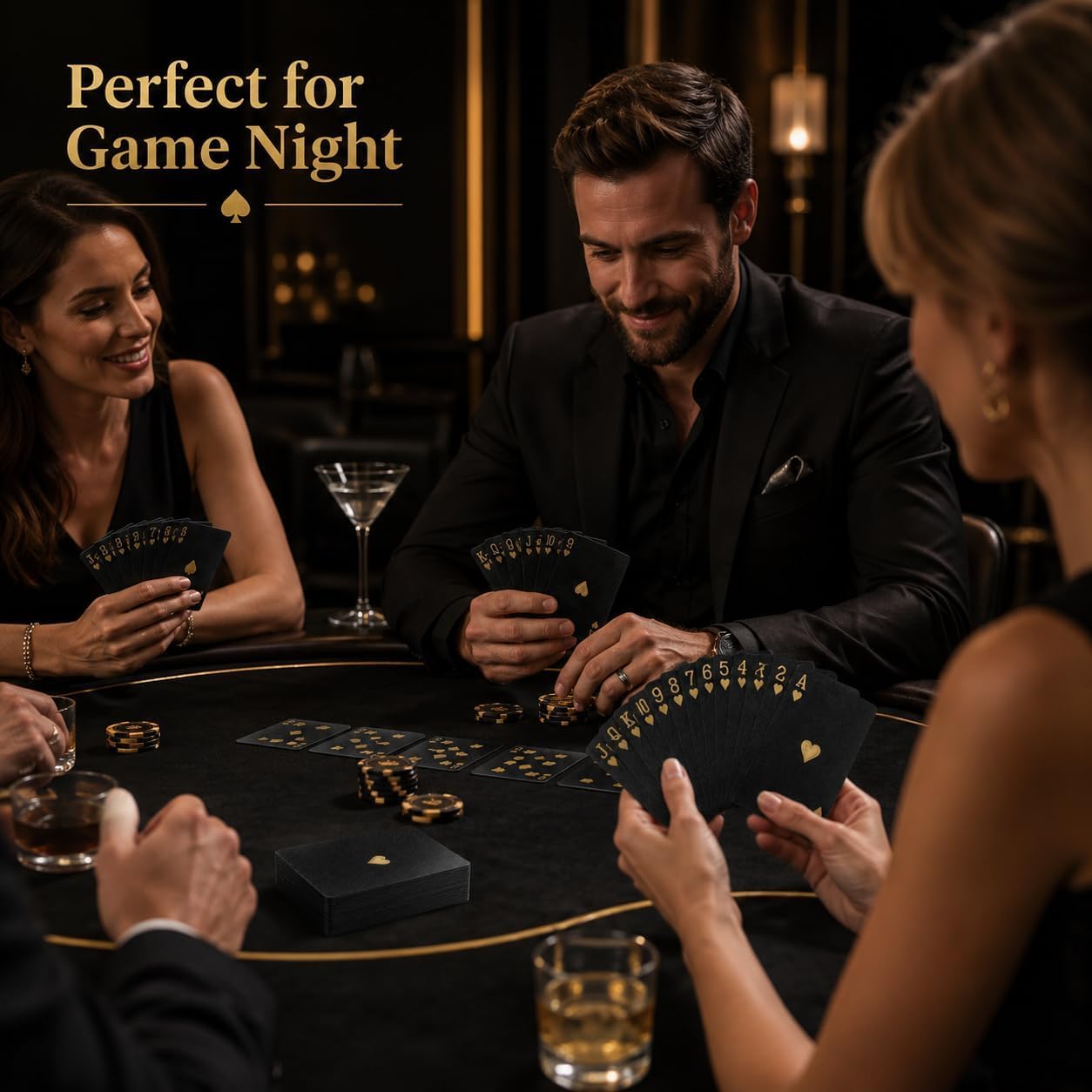 Waterproof Black Gold Playing  - đánh giá và giá Cooperative Card Game