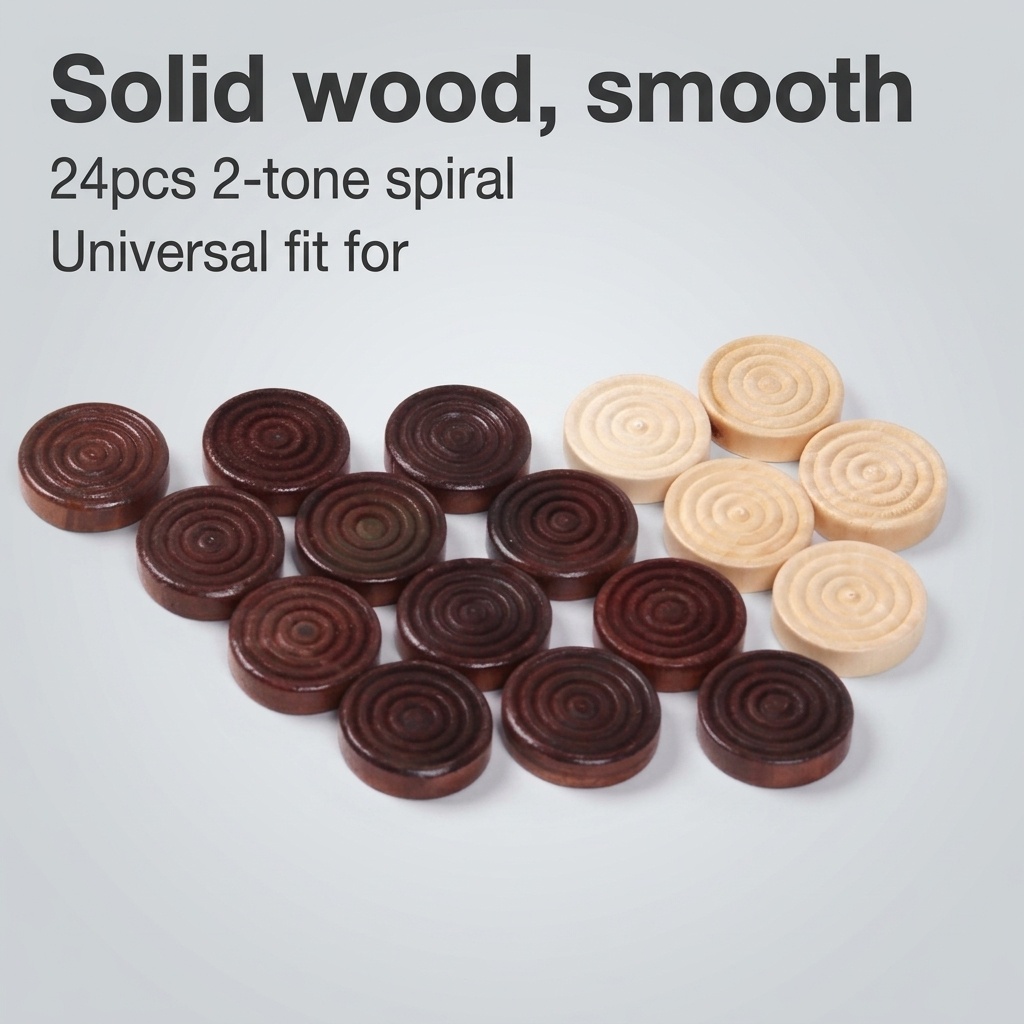 24 Pcs/Set Wooden Round Checke - đánh giá và giá Board Game Operation