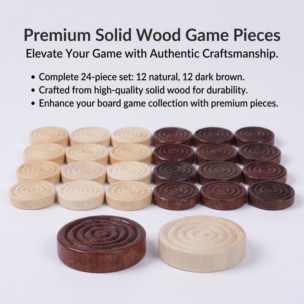 24 Pcs/Set Wooden Round Checke - đánh giá và giá Board Game Operation