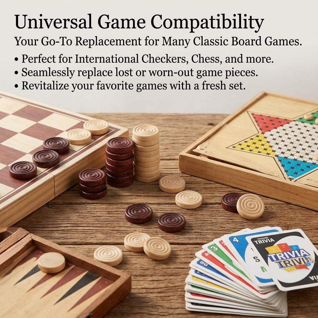 24 Pcs/Set Wooden Round Checke - đánh giá và giá Board Game Operation