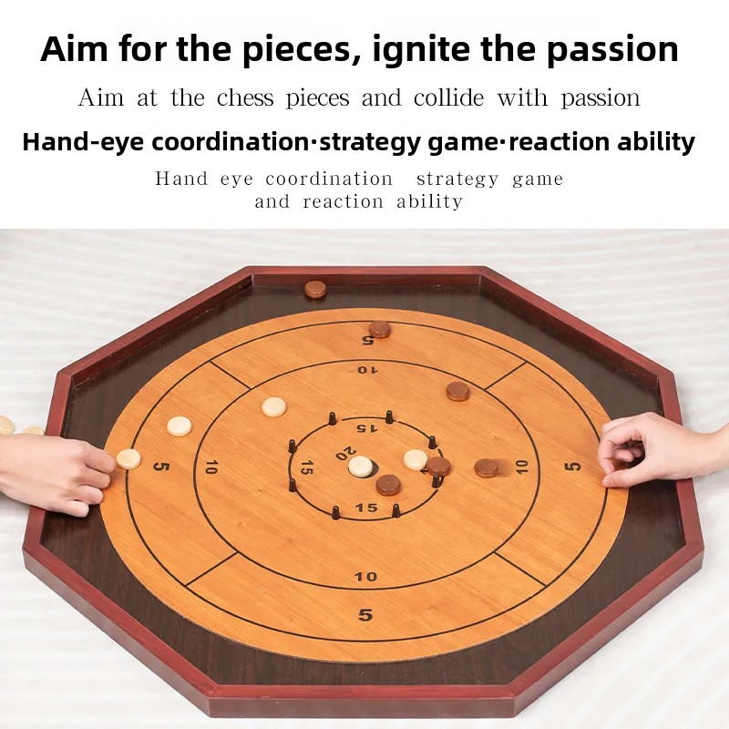 Solid Wood Crokinole Board - W - đánh giá và giá Board Game Operation