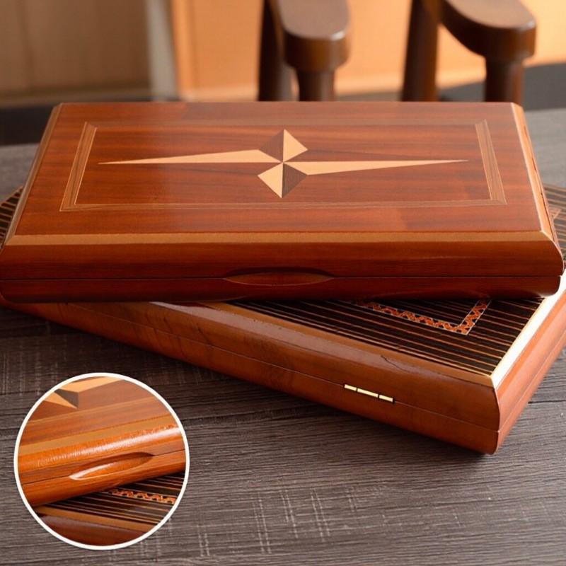 Solid Wood Backgammon 11-19 In - đánh giá và giá Board Game Operation