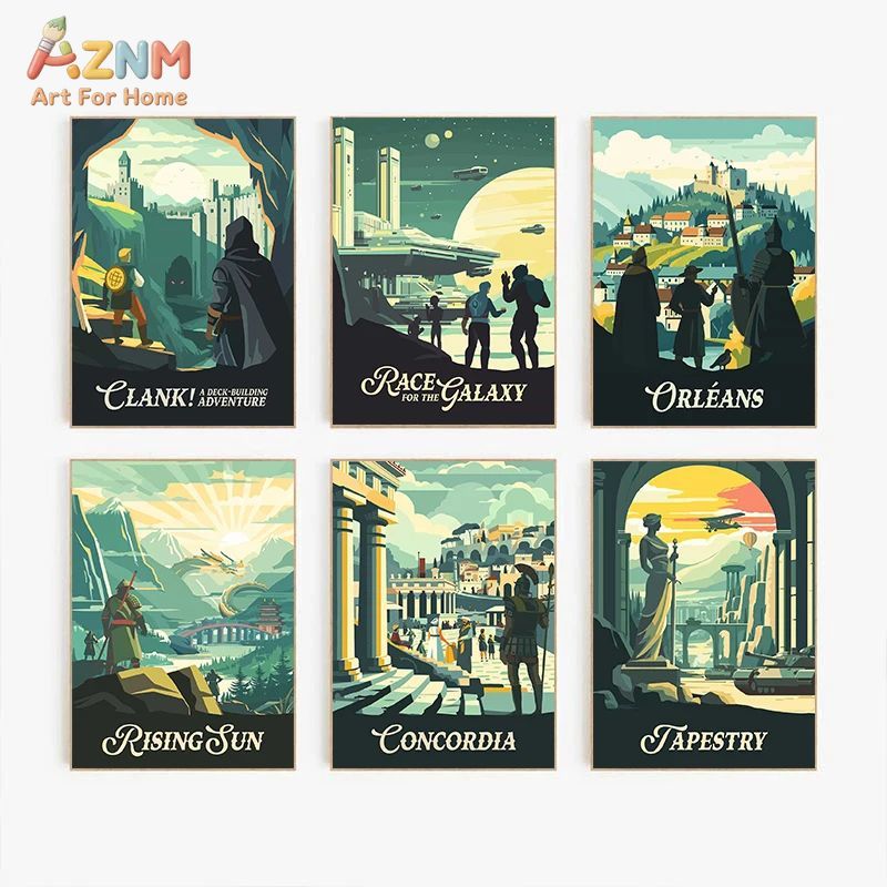 AZNM Retro Board Game Art Canv - đánh giá và giá Board Game Zombicide