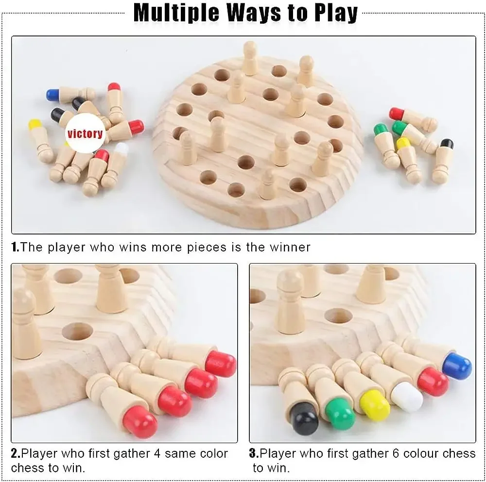1PC Wooden Memory Match Stick  - đánh giá và giá Board Game Quarto
